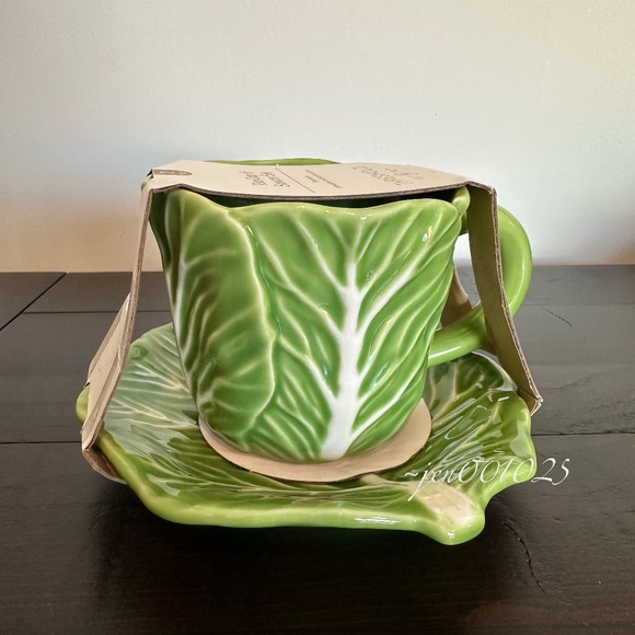 Threshold 10oz Stoneware Cabbage Easter Tea Cup and Saucer Set - Picture 2 of 6